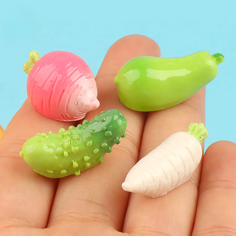 Christmas Craft Embellishment - Kawaii Resin Mini Vegetable Fake Food