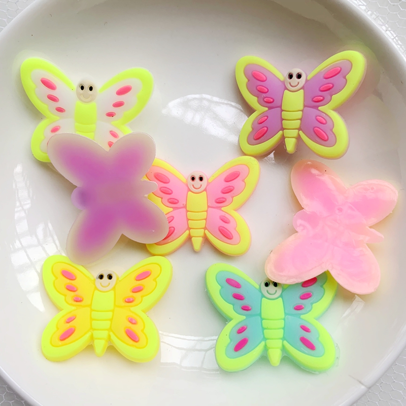 10pcs Cute Large butterfly PVC - Embellishment Glue Craft recension och pris