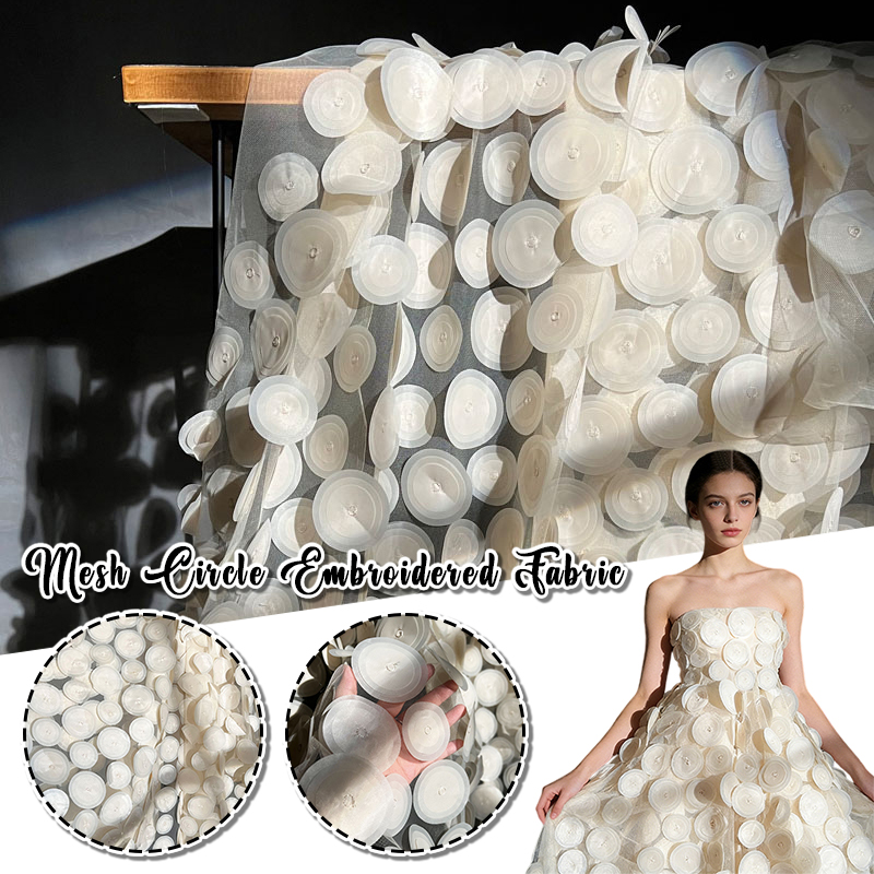3D Multilayer Circular Cut Per - Crystal Mesh Fabric recension och pris