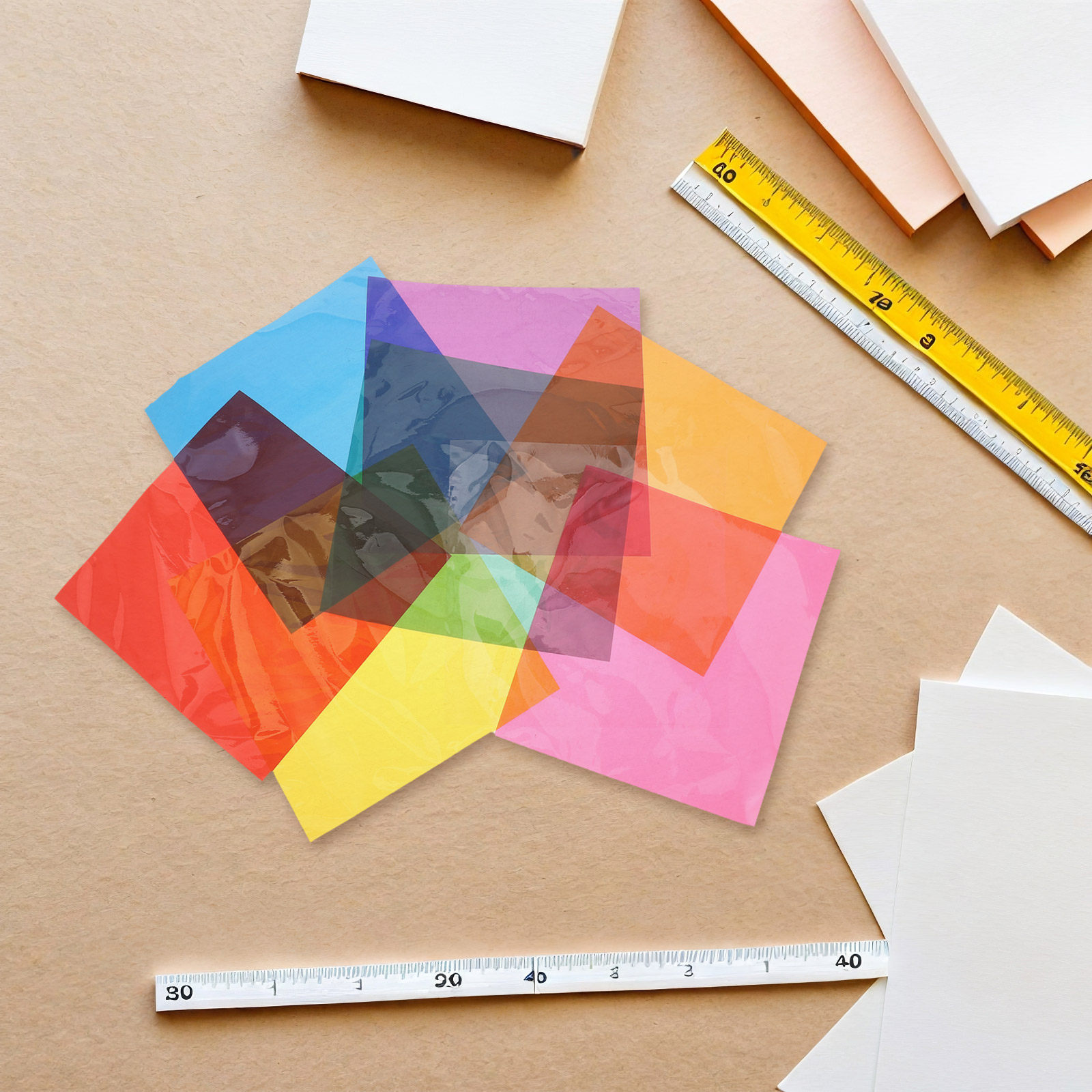 90Pcs Colored Cellophane Paper - Craft Embellishment recension och pris