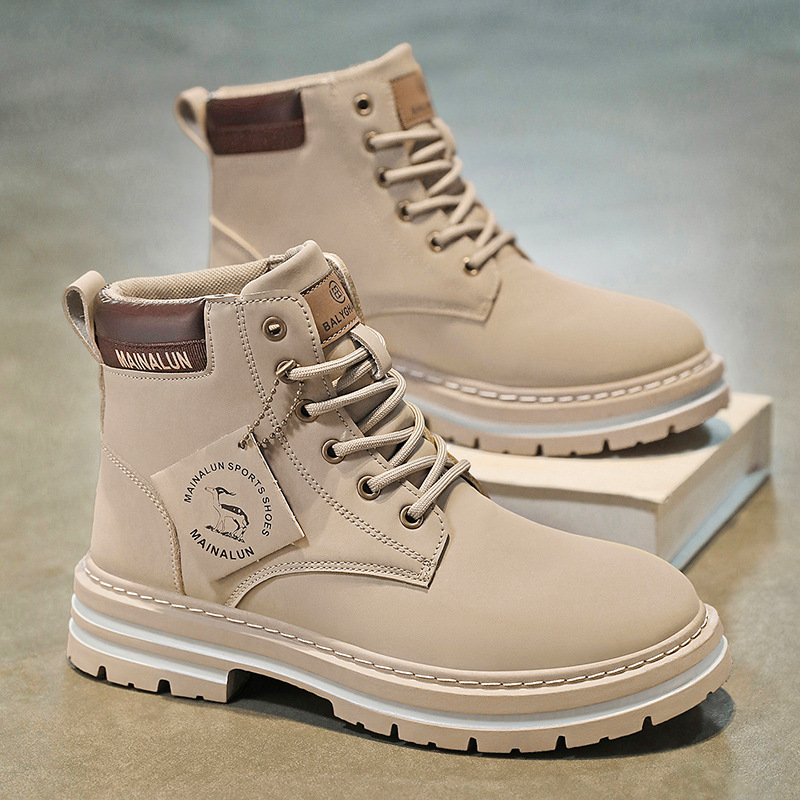 Classic Men High Top Boots Hig - Guipure Lace Panel recension och pris