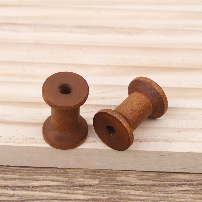 10Pc Vintage Wooden Spools DIY - Organza Ribbon Spool recension och pris