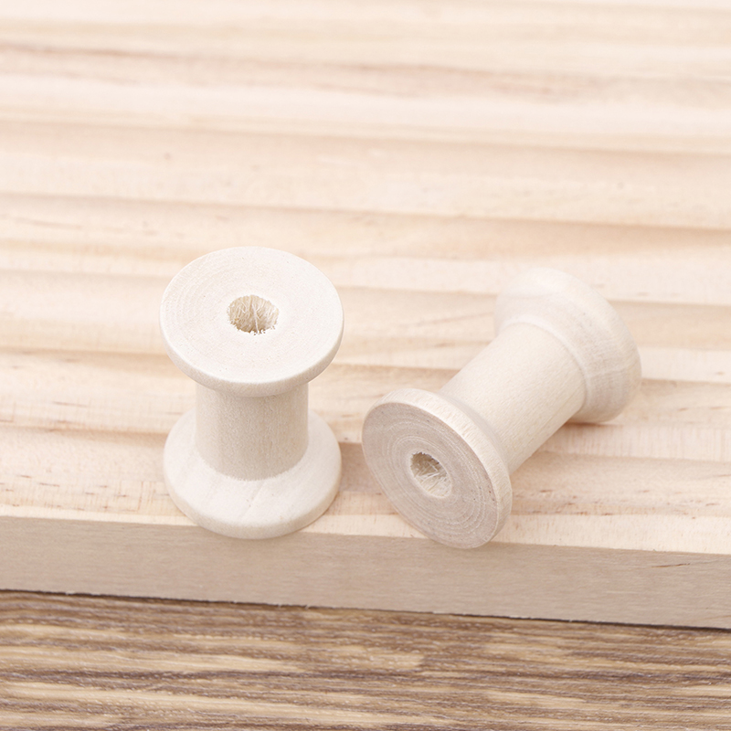 10Pc Vintage Wooden Spools DIY - Organza Ribbon Spool recension och pris
