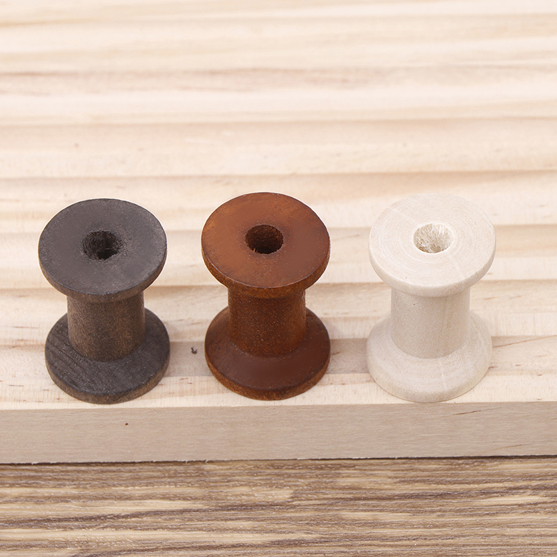 10Pc Vintage Wooden Spools DIY - Organza Ribbon Spool recension och pris