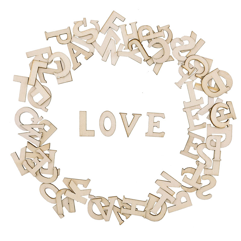 100pcs Letters Wooden Alphabet - Embellishments For Scrapbooking recension och pris