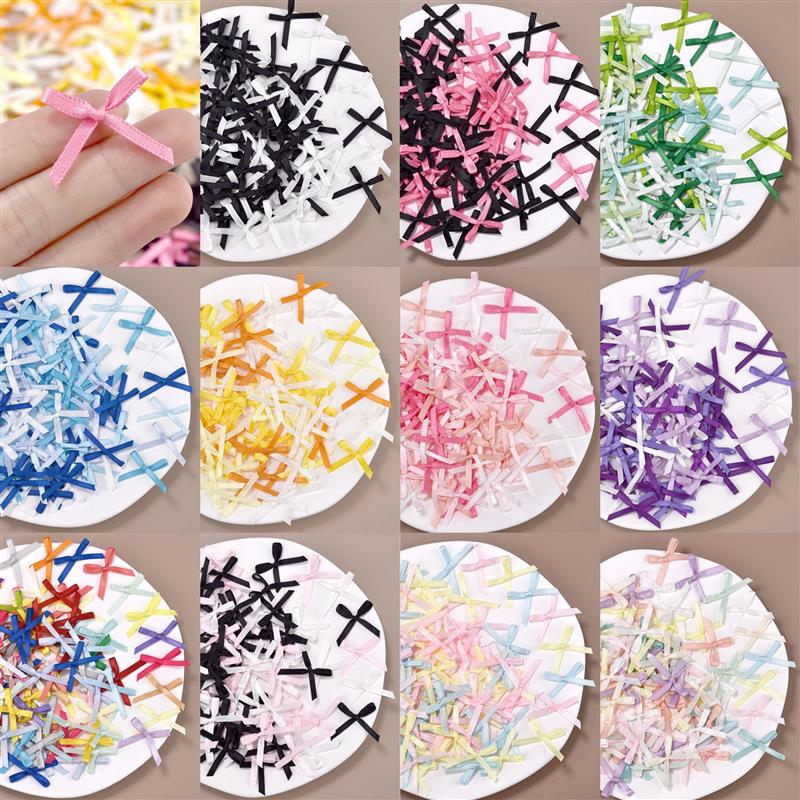 100Pcs 3mm Ribbons Mini Satin  - Christmas Craft Embellishment recension och pris