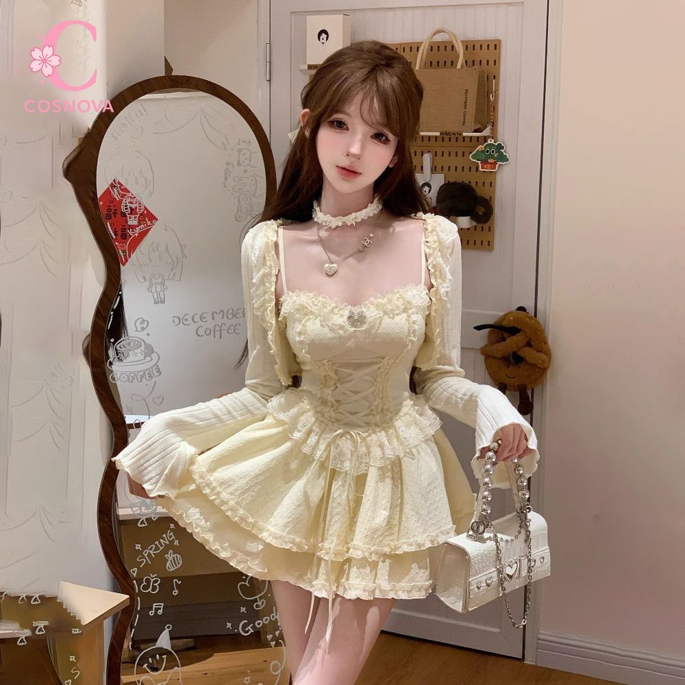 Sweet Lolita Camisole Dress Se - Elastic Lace Trim recension och pris