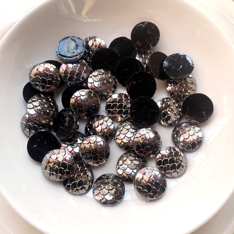 80PCS 12mm black metal Colors  - Embellishment Glue Craft recension och pris