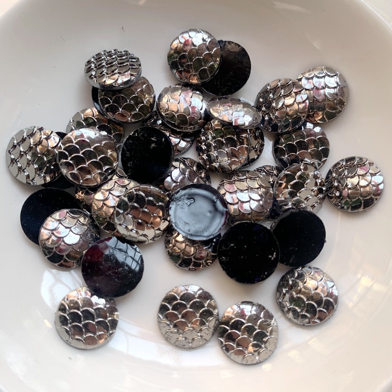 80PCS 12mm black metal Colors  - Embellishment Glue Craft recension och pris