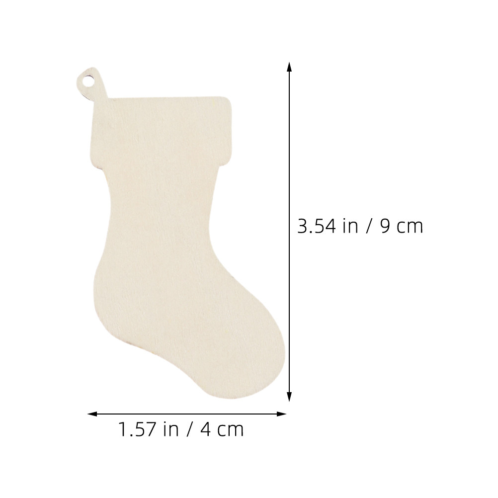 10pcs Christmas Stocking Woode - Christmas Craft Embellishment recension och pris