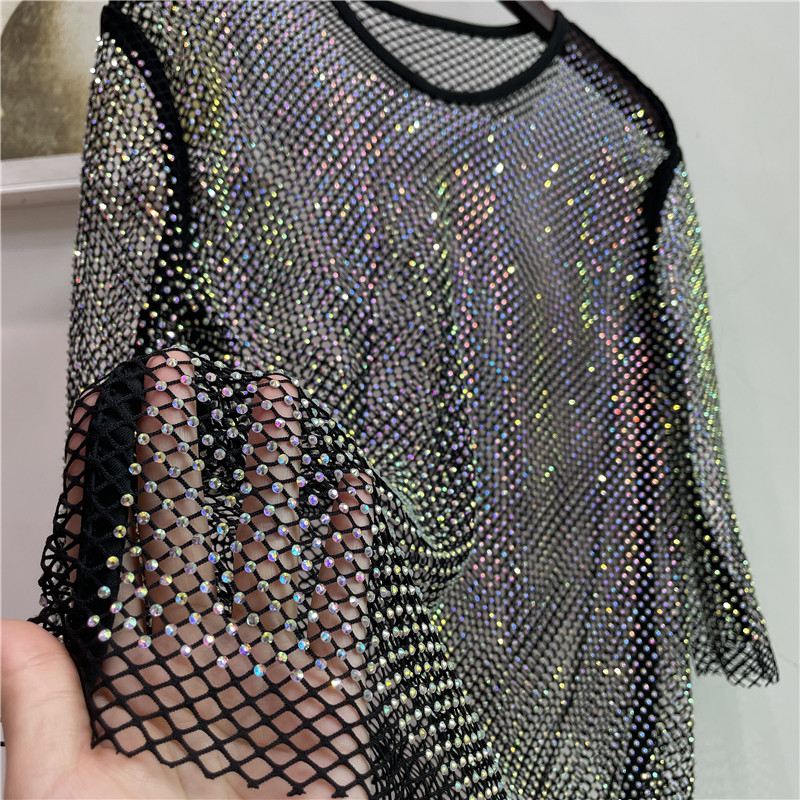 ColorShiny Diamonds  Electric  - Crystal Mesh Fabric recension och pris
