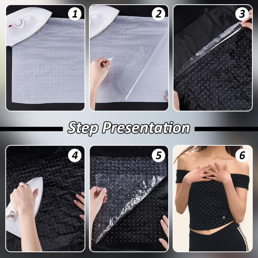 6 Sheet Glitter Hotfix Rhinest - Hotfix Rhinestone Sheet recension och pris