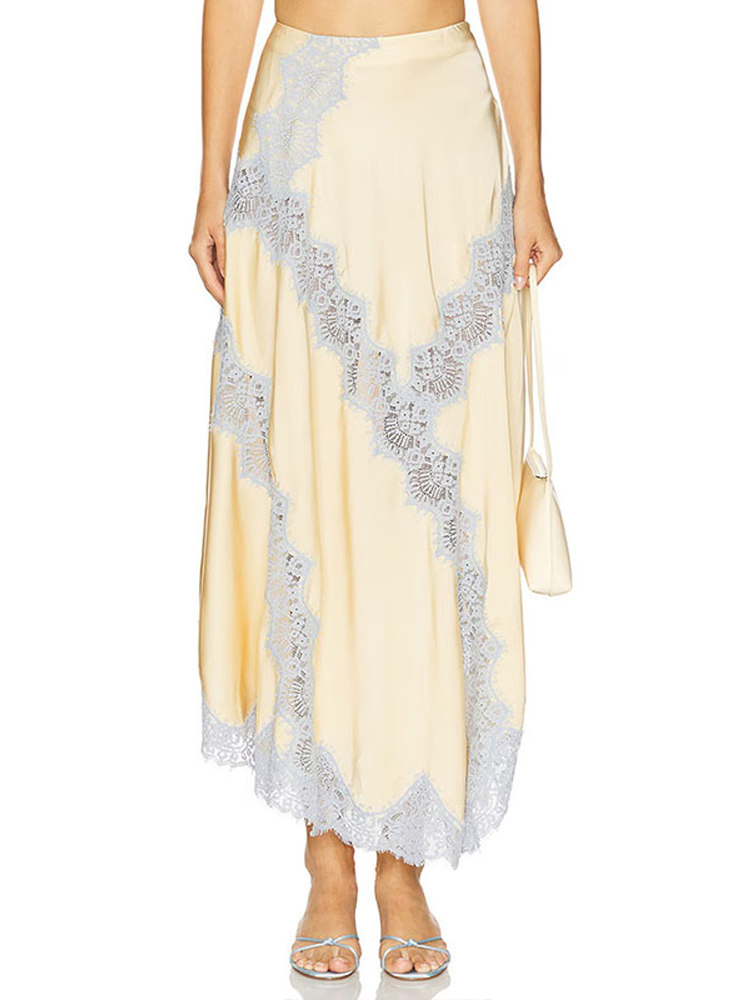 Lace  Cream Satin Women's Two  - Elastic Lace Trim recension och pris