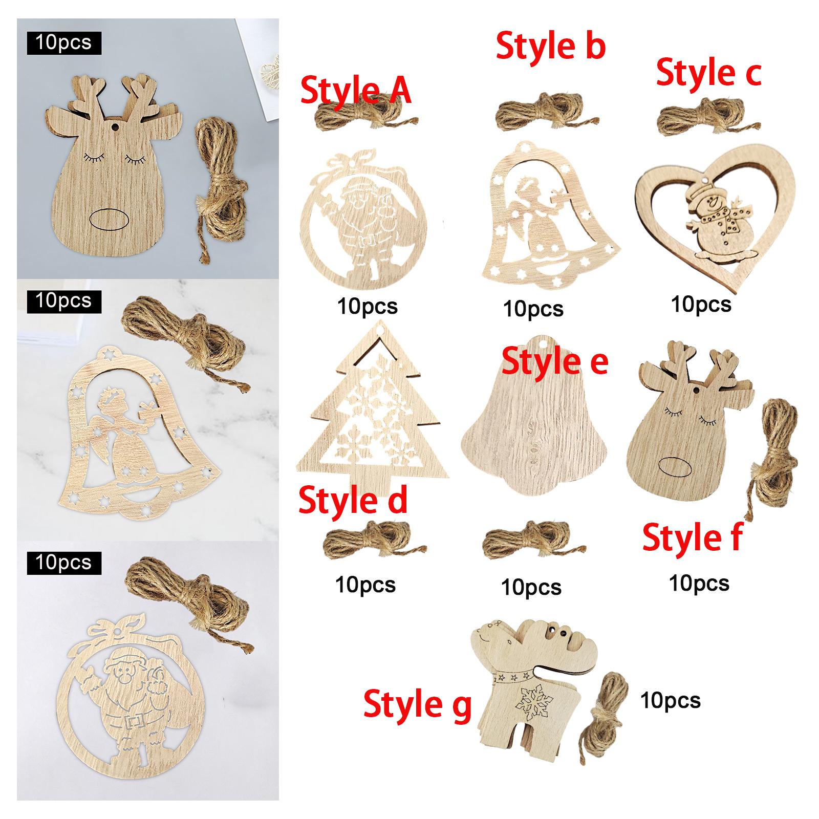 Unfinished Wooden Cutouts Xmas - Christmas Craft Embellishment recension och pris