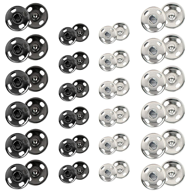 10/50 Set 8-10mm Metal Sew-on  - Iron On Stud Set recension och pris