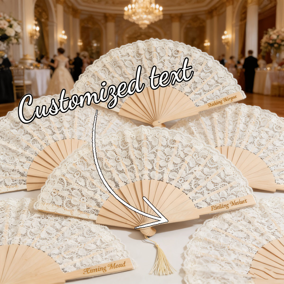 Personalized Engraved Lace Fol - Tassel Fringe Trim recension och pris