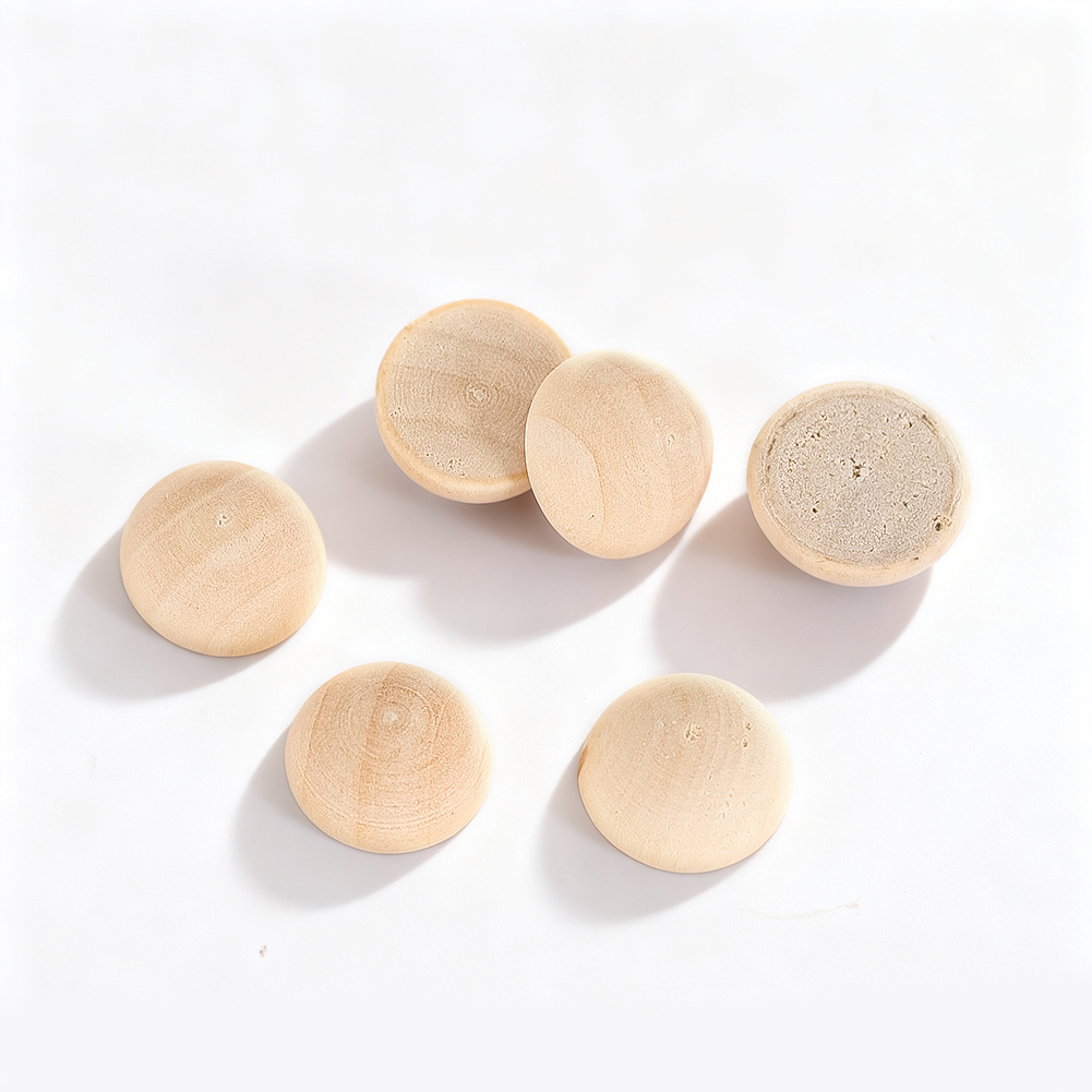120pcs 15mm Half Wood Balls Un - Craft Embellishment recension och pris