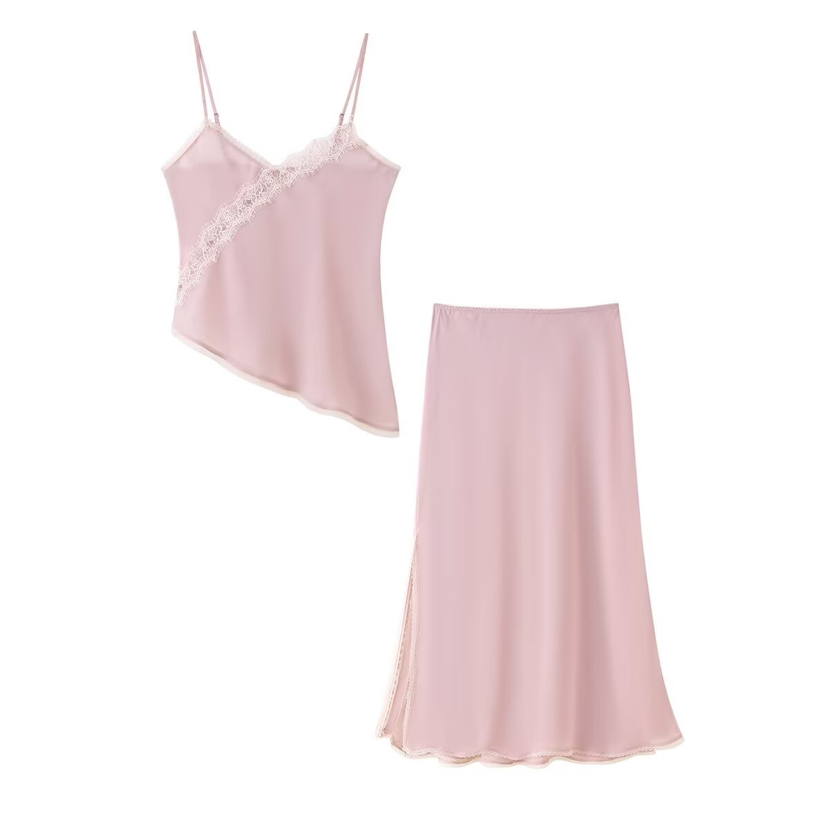 Tidalyf 2025 Women Pink Cami T - Elastic Lace Trim recension och pris