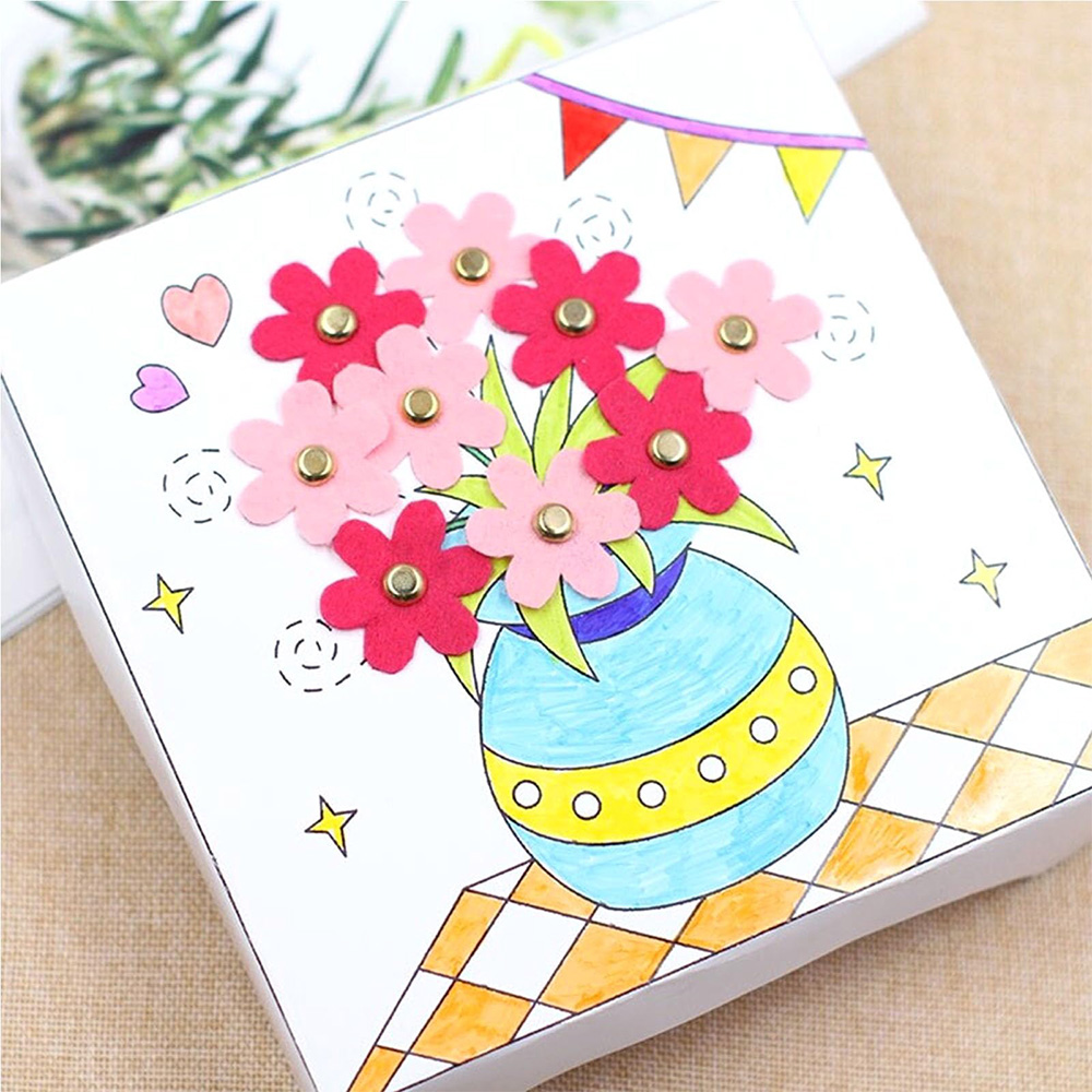 100pcs/Bag Mix Pattern Round M - Embellishments For Scrapbooking recension och pris